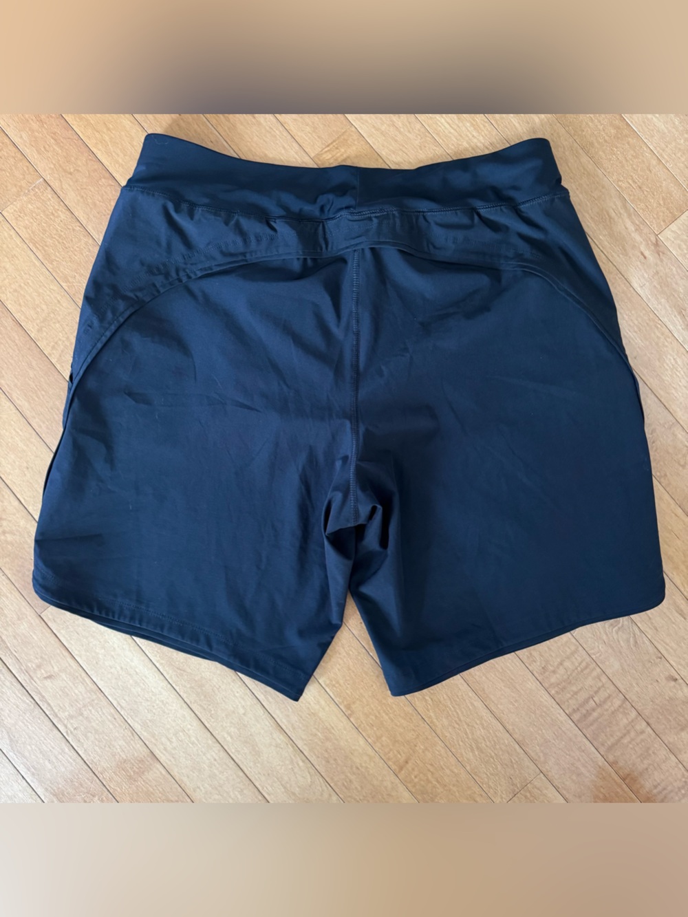 LANDS’ END Size 14 Black Longer Length Quick Dry Swimsuit Swim Shorts Bottom - Picture 2 of 3